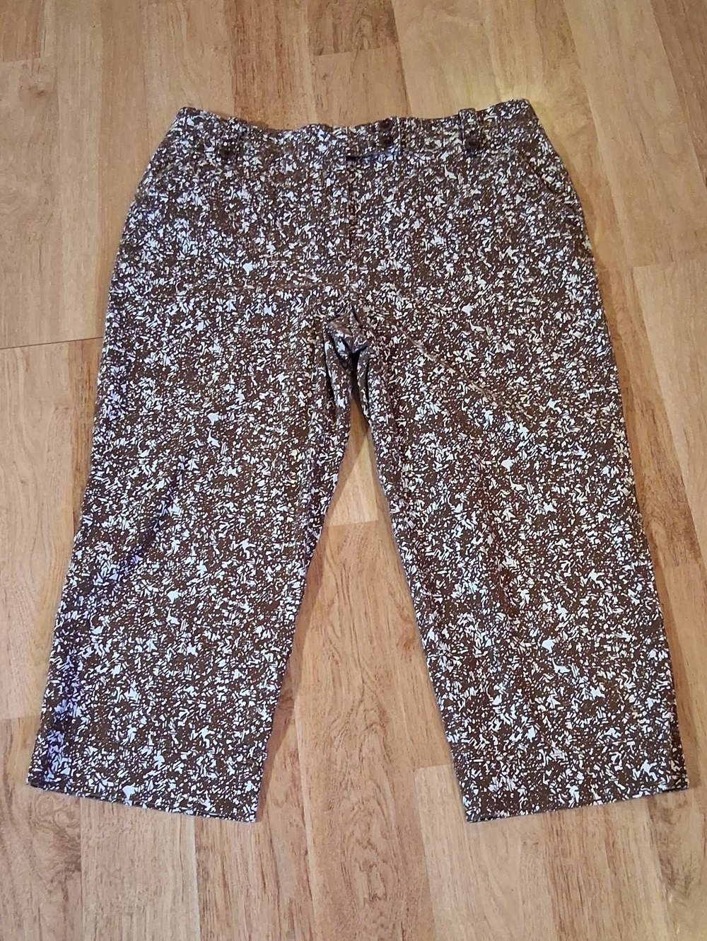 Talbots Brown and White Patterned Chinos